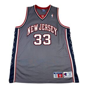 VTG RARE NEW JERSEY NETS MARBURY AUTHENTIC CHAMPION BASKETBALL JERSEY SIZE 52